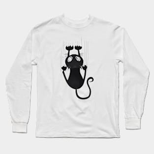 Oh no!, my cat is falling!, ouch! Long Sleeve T-Shirt